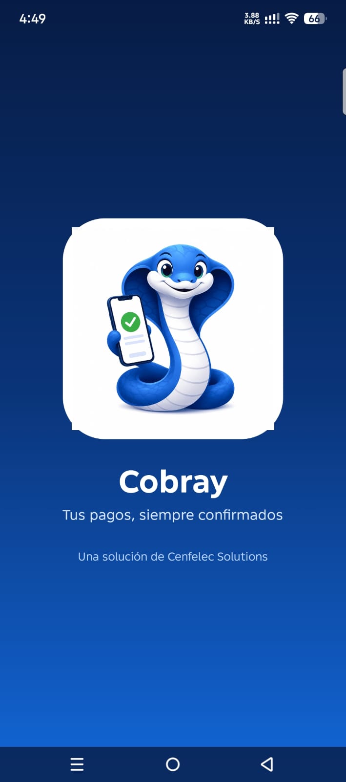 Cobray, aplicación de confirmación de pagos